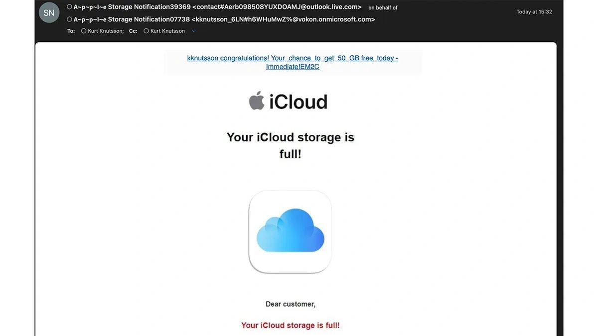 WARNING!! FAKE ICLOUD PHISHING SCAM via text or email