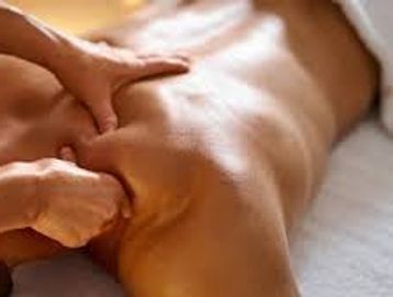 A Man receiving a Deep Tissue Massage