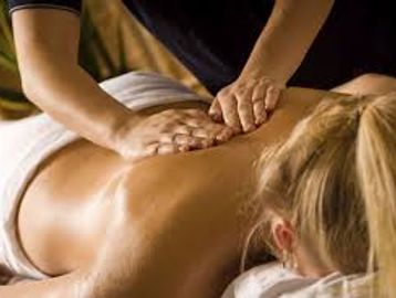 A lady receiving a Swedish Massge