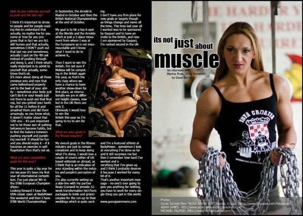 Muscle Power Journey coach featured in magazine showing lean, muscular physique and strength. 