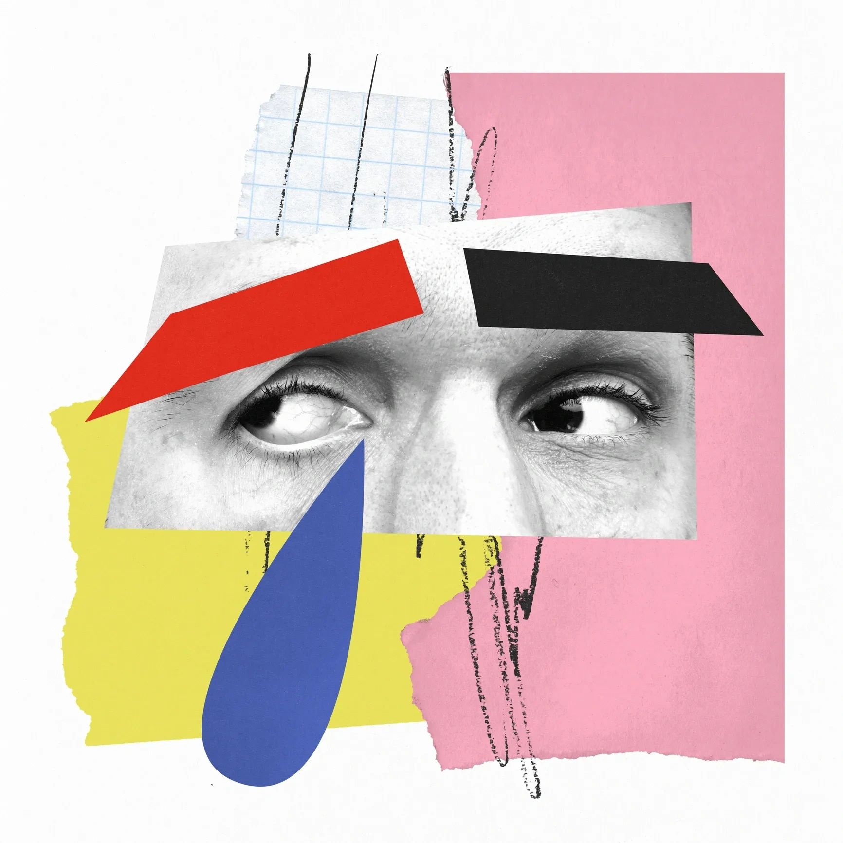 Edited image of eyes