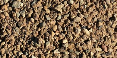 3/4 natural base - a mixture of gravel, sand and dirt for binders which aid in compaction