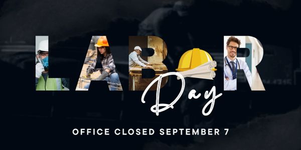 Labor Day office closure announcement.