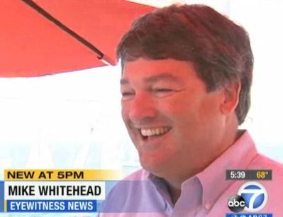 Captain Mike Whitehead appearing on the news as maritime expert