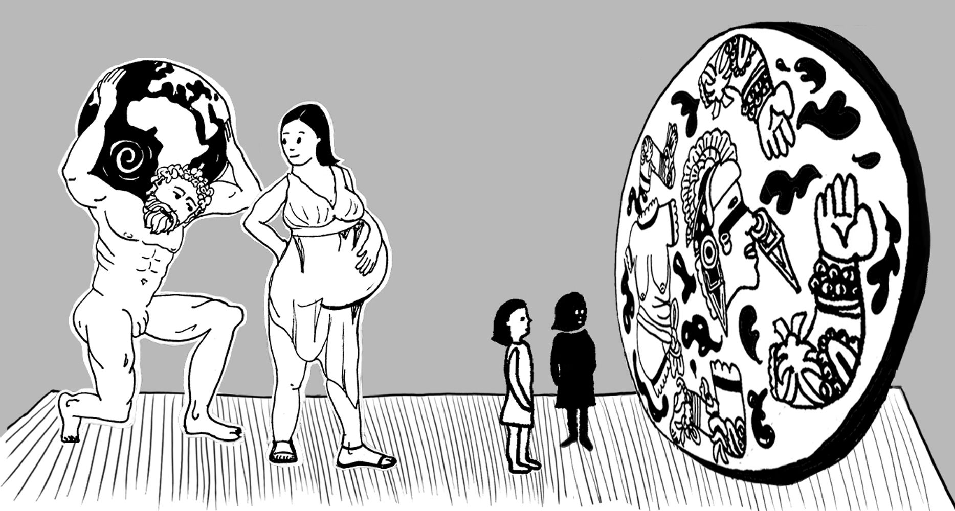 Maternidad Miedo Embarazada Ansiedad Mitología Ilustradora Coyolxauhqui Atlas Sombra Luna