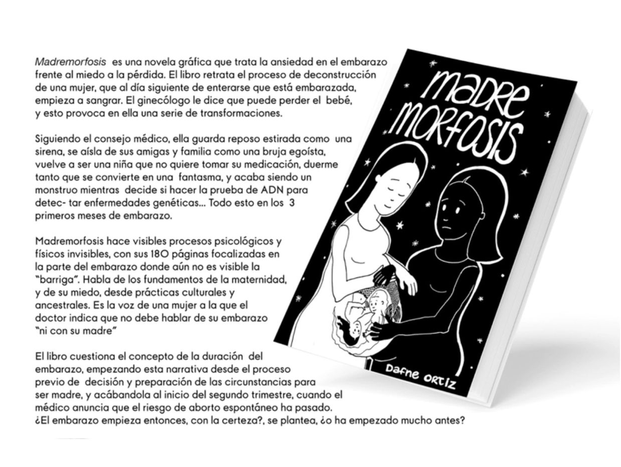 Madremorfosis es una novela gráfica que trata la ansiedad en el embarazo al miedo a la pérdida