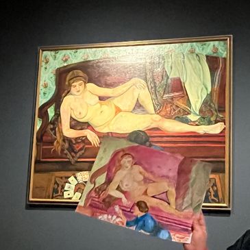 Sketch de Suzanne  Valadon "la tirada de cartas". MNAC, 2025
