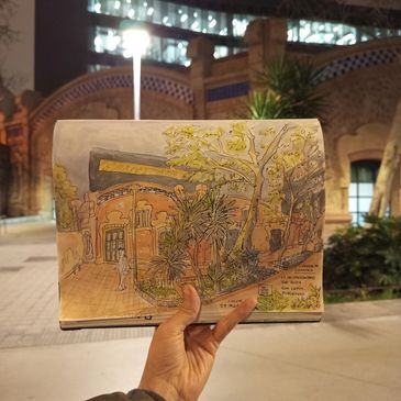 Nocturno. Carrer de Zamora, Poblenou, Barcelona. Con Lapin, 2025