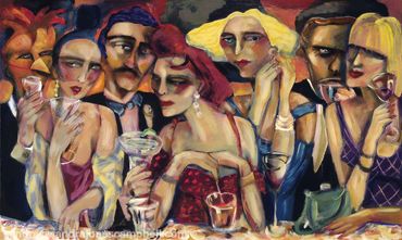 Sandra Jones Campbell Fine Art, Acrylic on canvas, Laguna Beach, Contemporary Art , Figurative  A Ro
