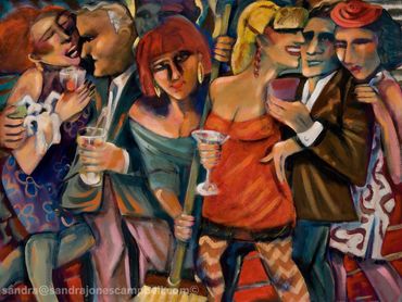 Sandra J Campbell
Lydia Sweeps  through The Room 
Acyrlic/Canvas, contemporary art, laguna beach 