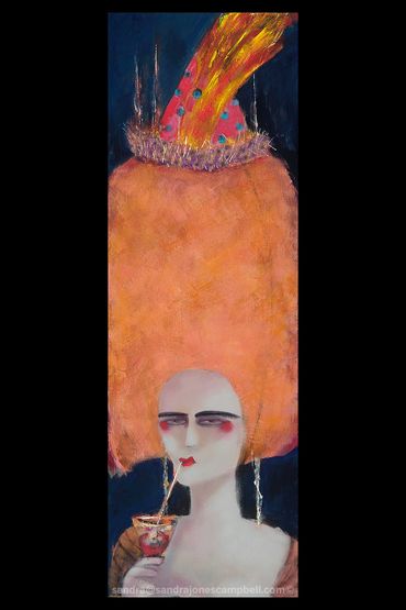 Sandra Jones Campbell Fine Art, Acrylic on canvas, Laguna Beach, Contemporary Art , Figurative Art