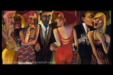 Sandra Jones Campbell Fine Art, Acrylic on canvas, Laguna Beach, Contemporary Art , Figurative Art