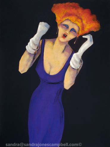 Sandra Jones Campbell Fine Art, Acrylic on canvas, Laguna Beach, Contemporary Art , Figurative Art
