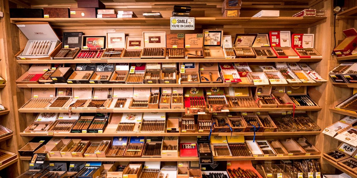 A picture of tobacco sticks in the rack 