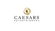 Caesars Entertainment logo with gold emblem.
