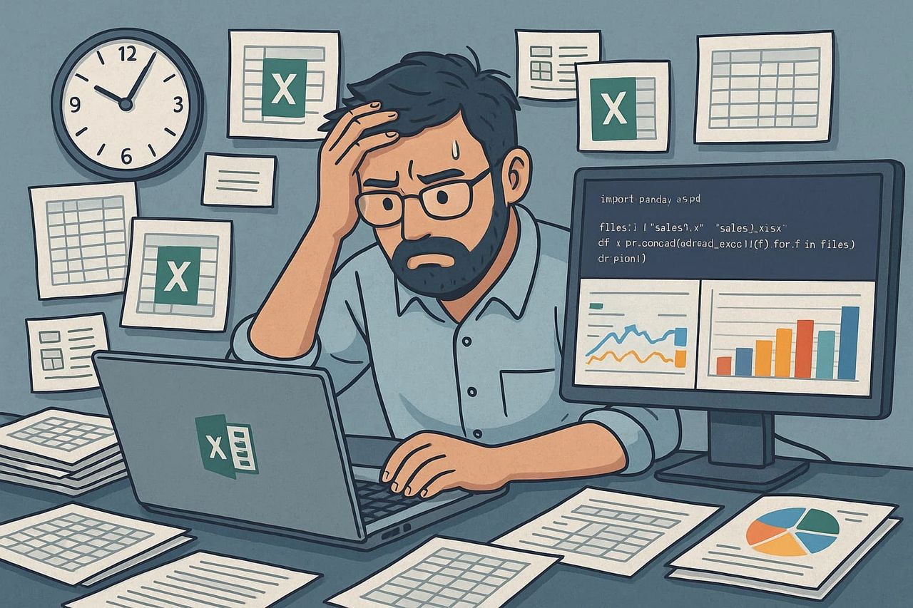 Tired of Excel limitations? Python can automate your tasks and build real dashboards. Tired of Excel limitations? Python can automate your tasks and build real dashboards.
