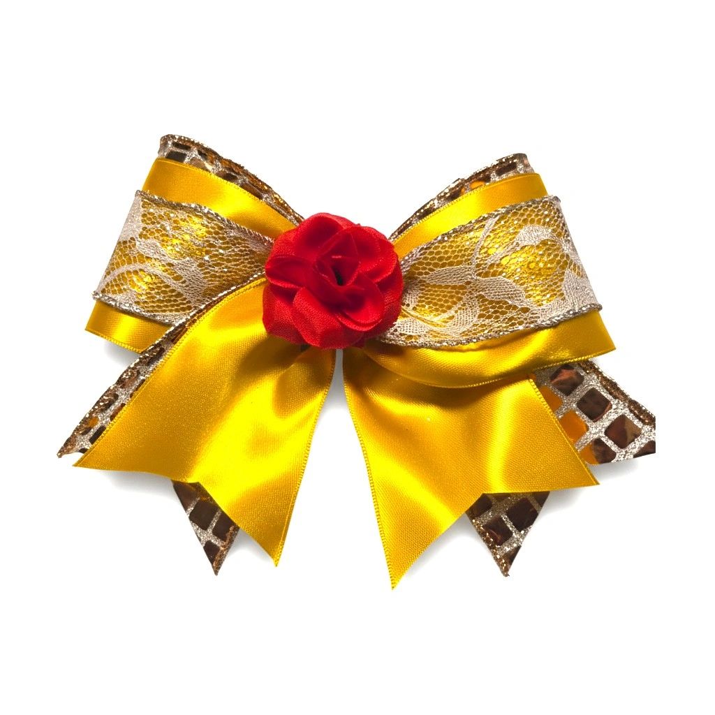 Rose Petal Princess Inspired Bow - Belle - Handcrafted Hair Accessory