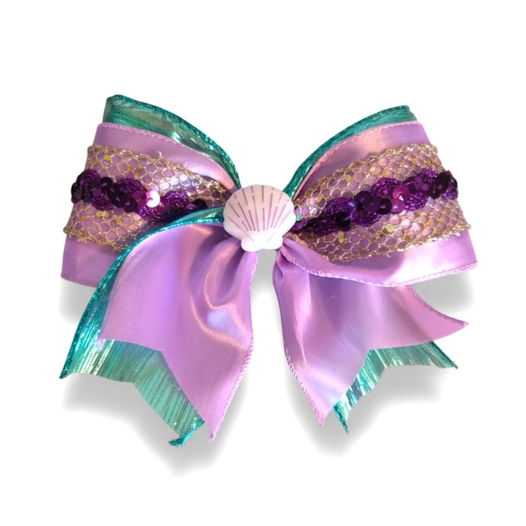 Under the Sea Mermaid Princess Ariel Hair Bow - handcrafted sea-inspired bow