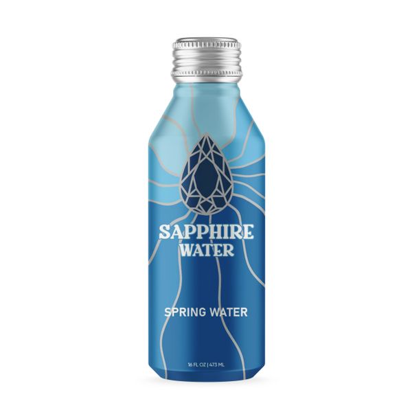 Sapphire Water in Aluminum Bottles
