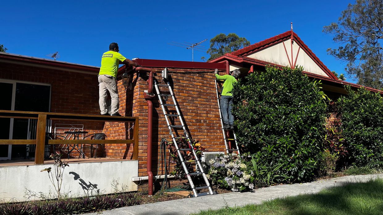 Complete home security system with CCTV cameras and alarm sensors in Brisbane house