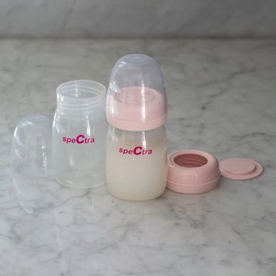 Spectra - Wide Neck Baby Bottles - Compatible with Spectra Breast Milk Pump  Flanges (Pack of 2)