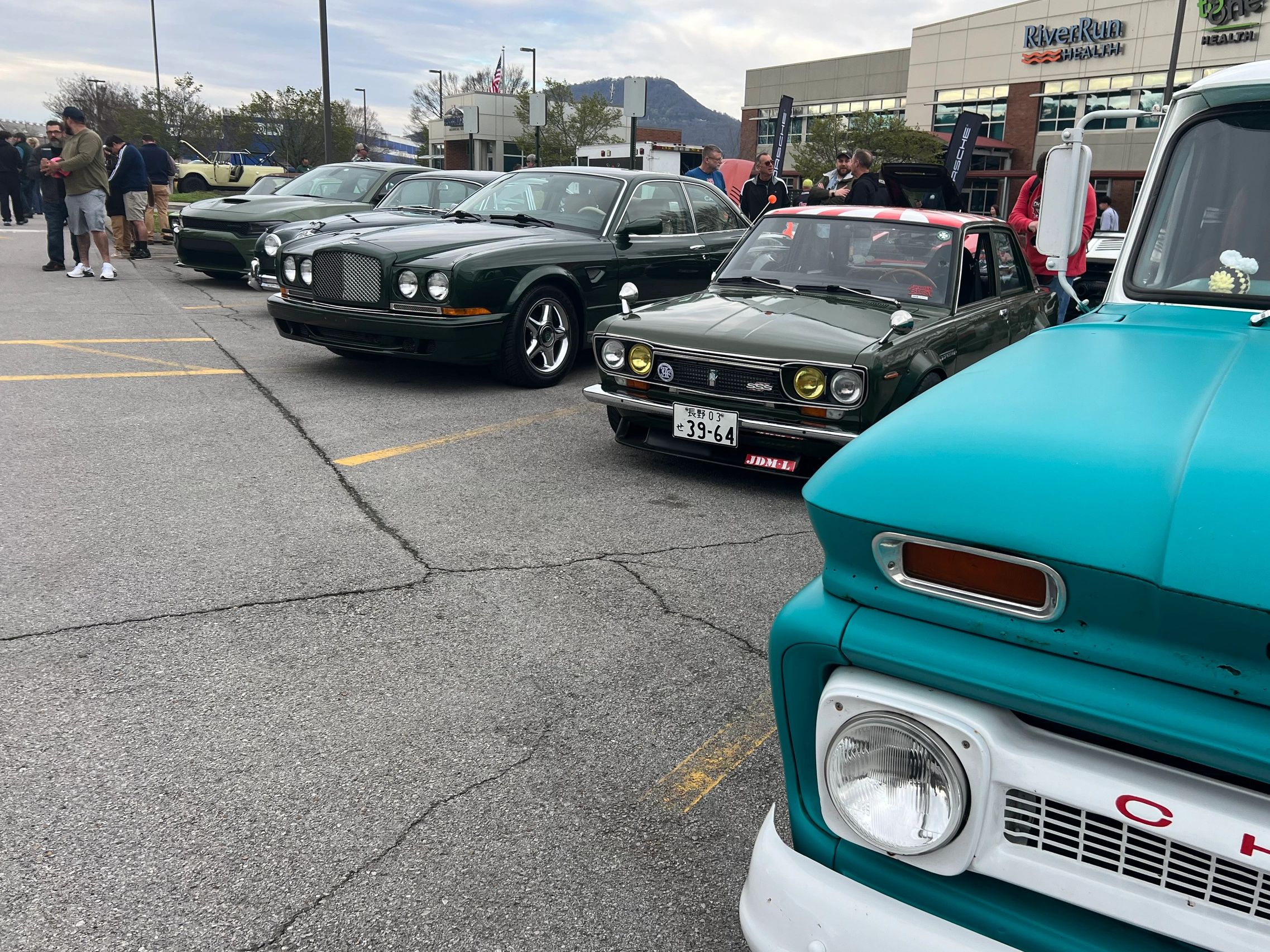 Cars and Coffee car meet show chevy datsun 