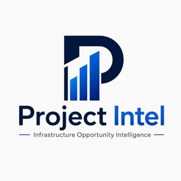 Logo for Project Intel with growth chart and text.
