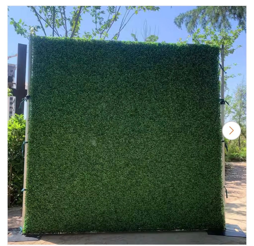 Green Hedge Wall 
$200 Rental 
6ft by 8ft 