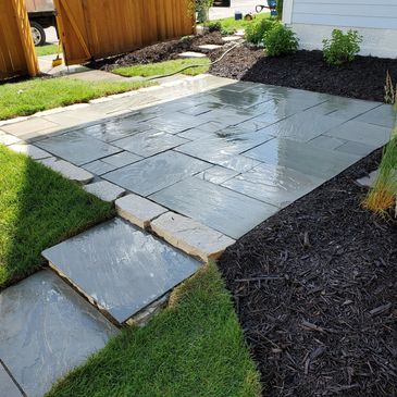 Natural Stone Patio Installation in Minneapolis.