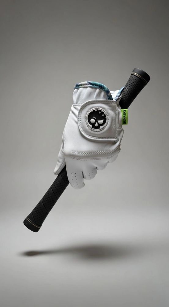 guante de golf diferente con estilo bunkers