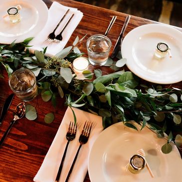 Elegant table setting with plates and silverware