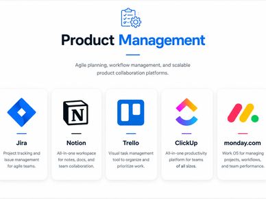 Comparison of popular product management tools and their features.