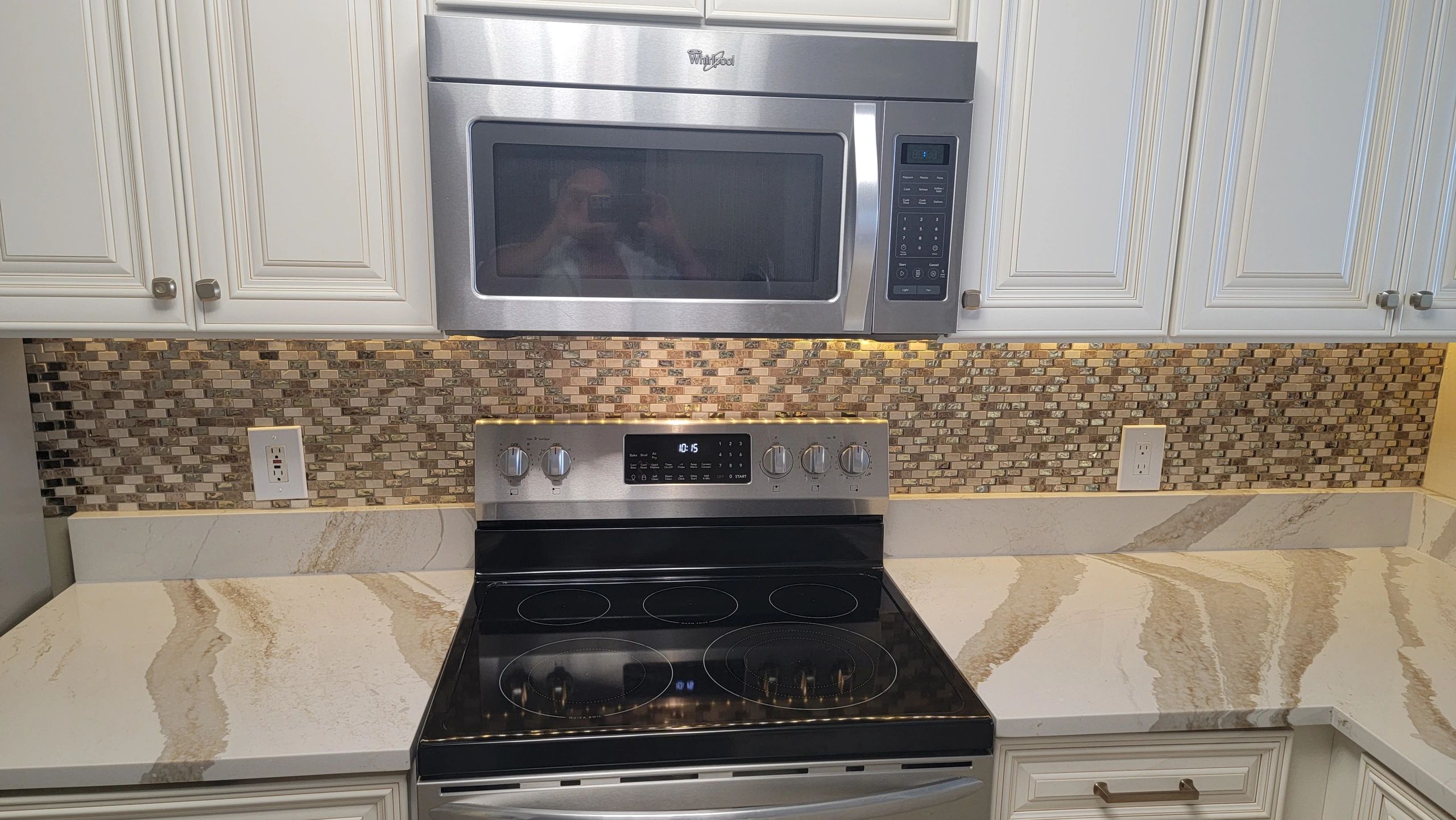 We do backsplashes with optional accent  lighting