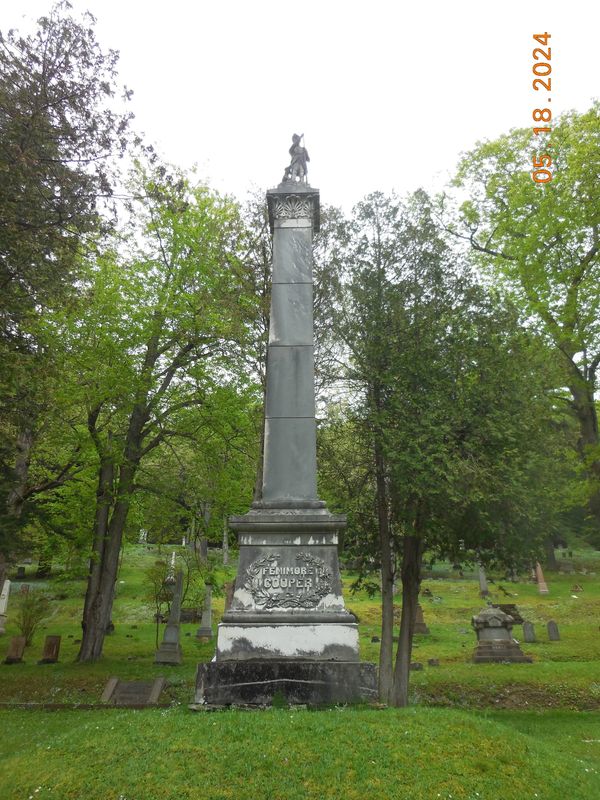 The Cooper Monument, Lakewood Cemetery, before cleaning