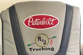 Embroidery, truck seats, peterbilt, kenworth, 