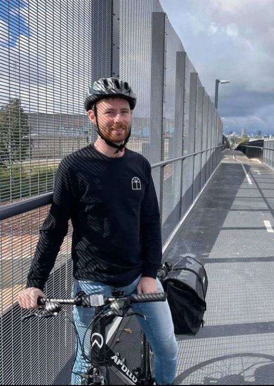 David exploring Adelaide on his bike.