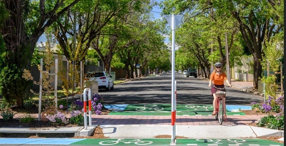 The Rugby-Porter Bikeway in the City of Unley