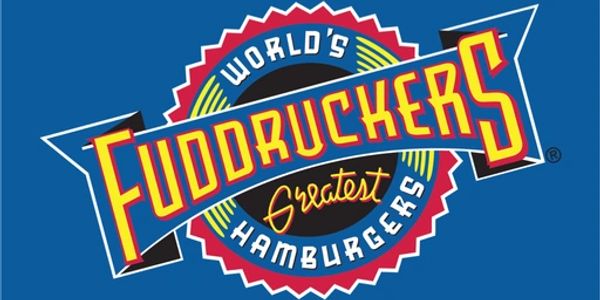 Fuddruckers logo promoting world’s greatest hamburgers.