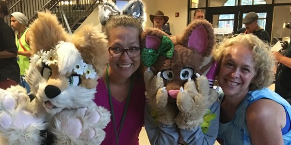 Moms of Furries with Two Young Fur Suiters in Costume
