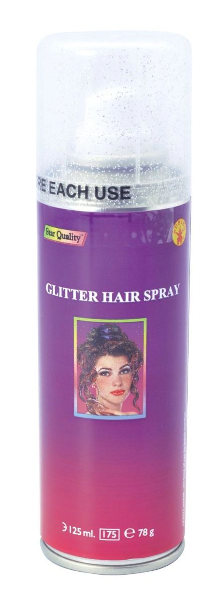 Silver glitter spray