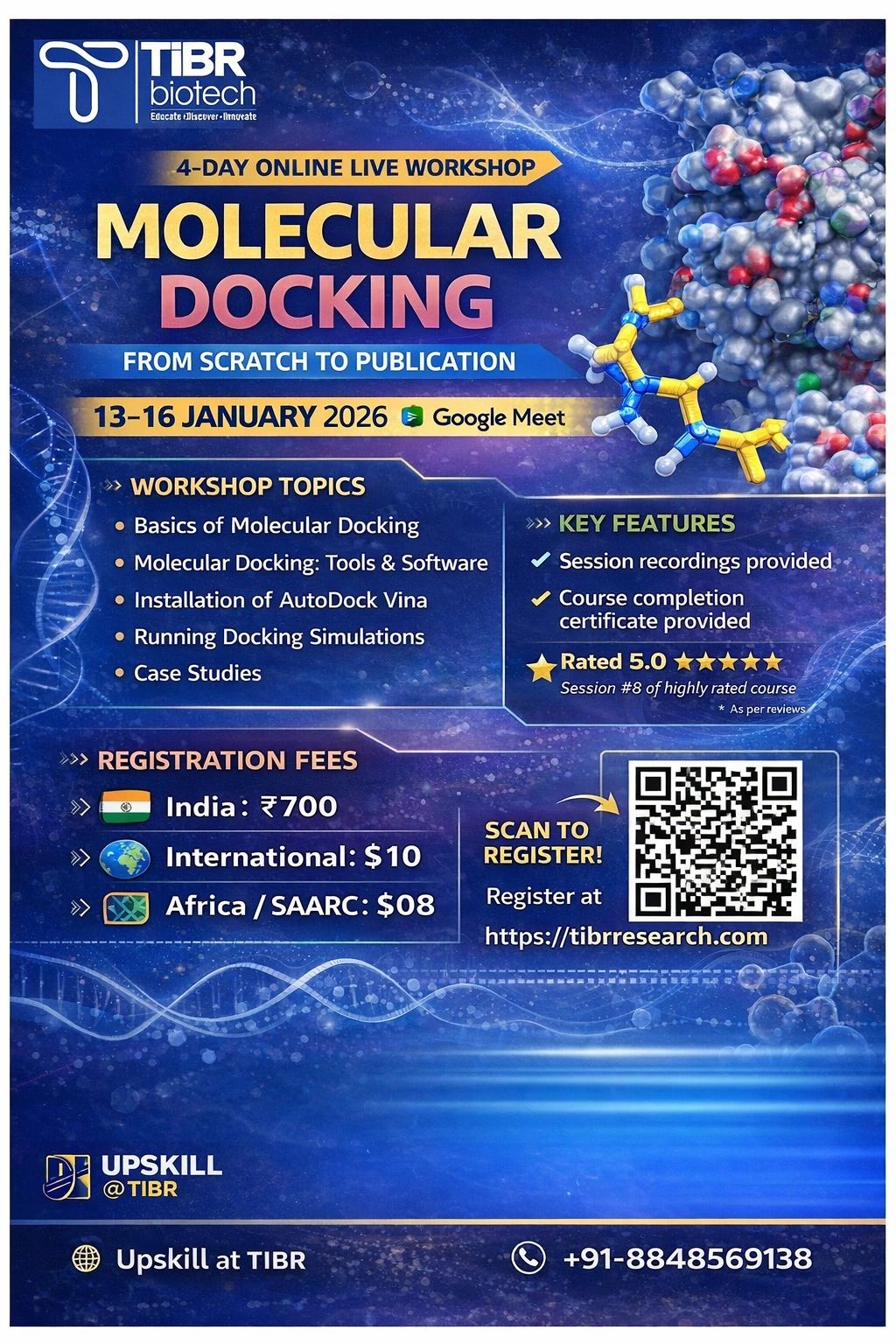 Molecular Docking Workshop at TIBR Biotech Kochi