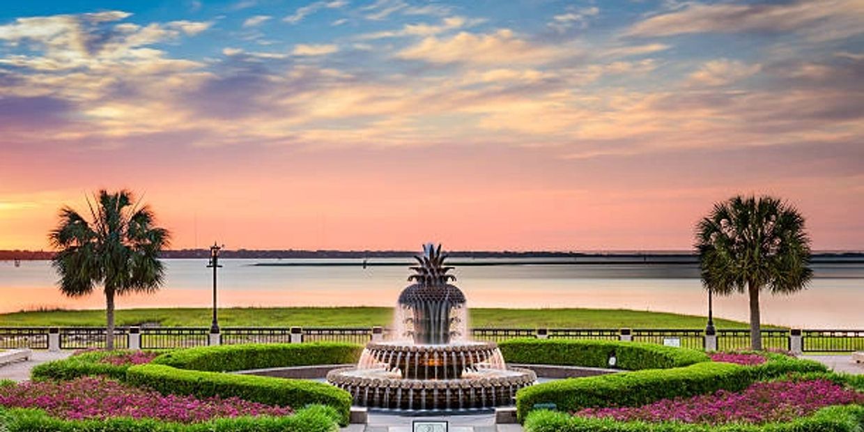Waterfront park downtown Charleston, SC