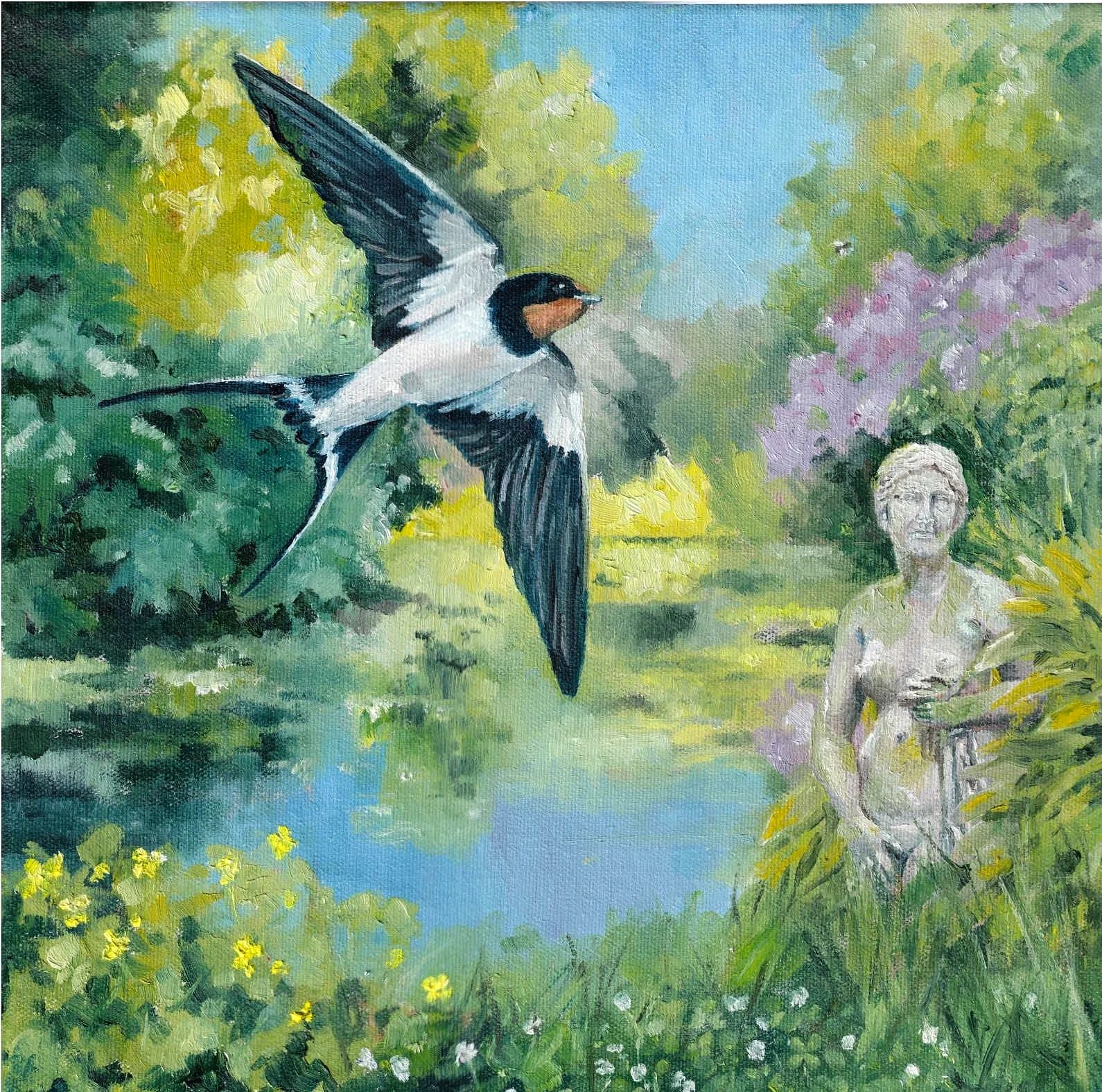 Swallow bird painting.