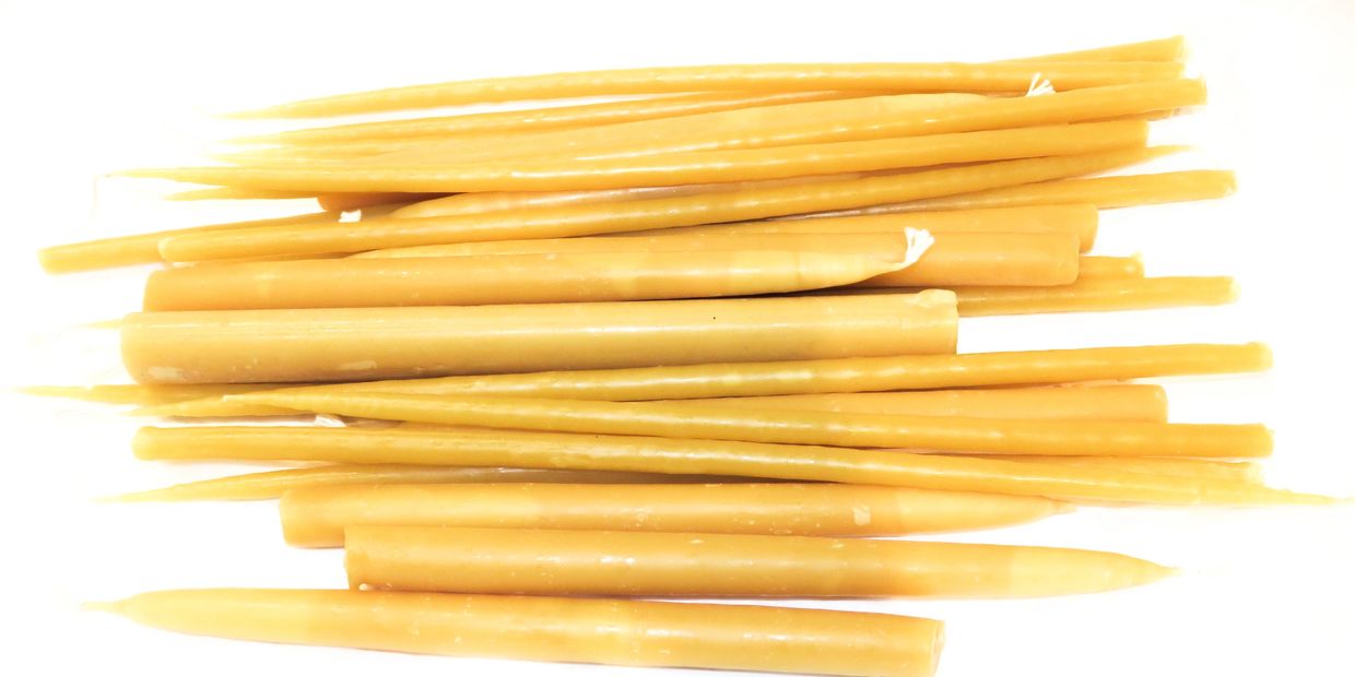 Beeswax tapered candles