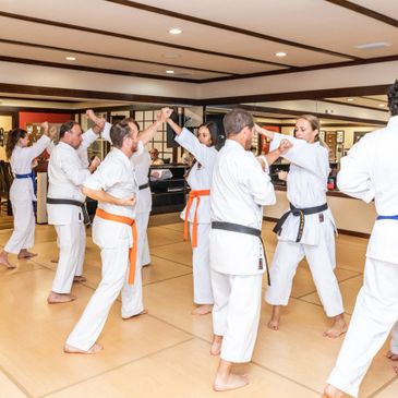 groups of students training