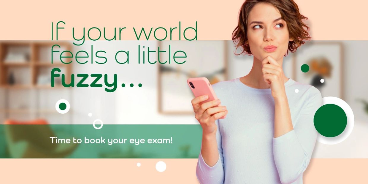 Woman considering booking an eye exam for fuzzy vision.