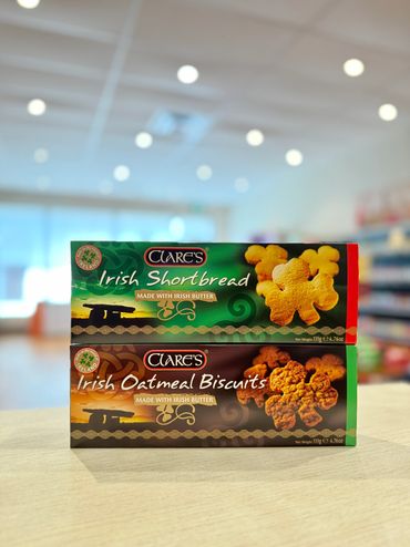 Clares Irish Shortbread and Irish Oatmeal Biscuits made with Irish butter