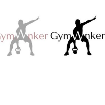 GymWnker logo with kettlebell and person silhouette in black and gray.