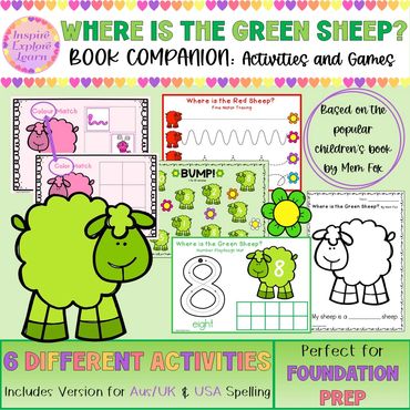 Engaging activities inspired by Where is the Green Sheep? to boost early literacy and numeracy.