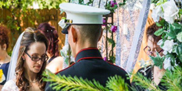 Military wedding, quick wedding ceremony, get married fast, Northwoods of Michigan LGBTQ wedding